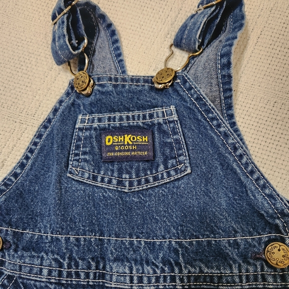 Vintage Oshkosh B'Gosh Jean Bib Overalls size 18 Months - Picture 3 of 8